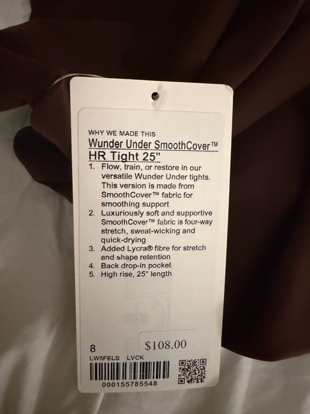 lululemon athletica Wunder Under SmoothCover High-Rise Tight 25" — Brown